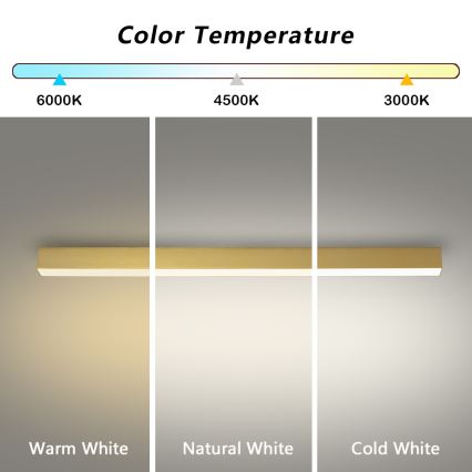 Brilagi - LED badeværelsesloftlampe SLEEKLINE LED/40W/230V 3000/4500/6000K guld IP44