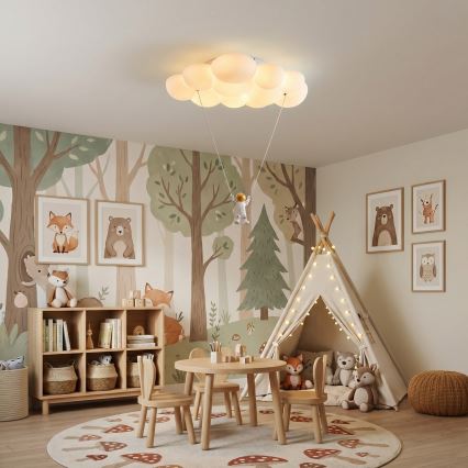 Brilagi - LED loftlampe til børn ASTRO LED/77W/230V hvid