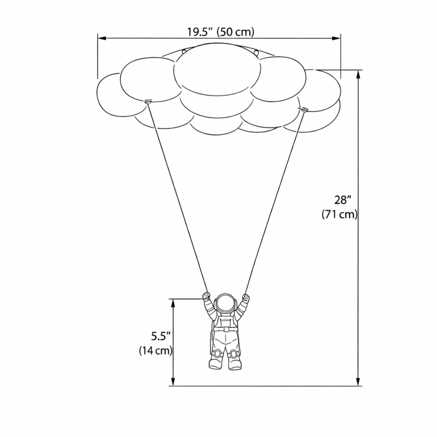 Brilagi - LED loftlampe til børn ASTRO LED/77W/230V hvid