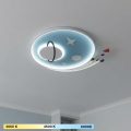Brilagi -LED Loftlampe til børn STARSHIP LED/64W/230V 3000/4500K blå