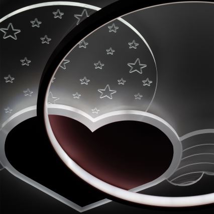 Brilagi - LED loftlampe til børneværelset LOVE LED/48W/230V 3000/4500/6000K lyserød