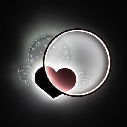 Brilagi - LED loftlampe til børneværelset LOVE LED/48W/230V 3000/4500/6000K lyserød