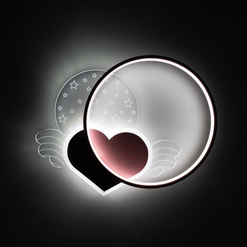 Brilagi - LED loftlampe til børneværelset LOVE LED/48W/230V 3000/4500/6000K lyserød