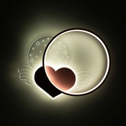 Brilagi - LED loftlampe til børneværelset LOVE LED/48W/230V 3000/4500/6000K lyserød