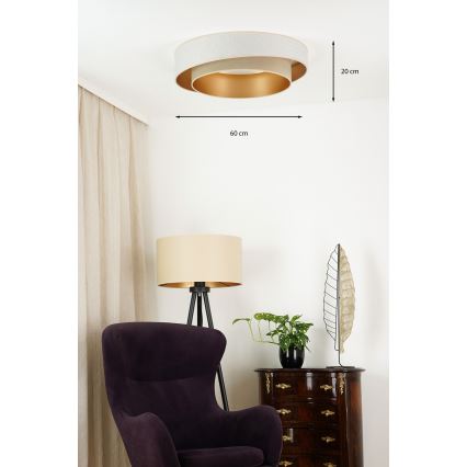 Brilagi - LED loftlampe VEGAS SHINE LED/24W/230V diameter 60 cm beige/cremefarvet