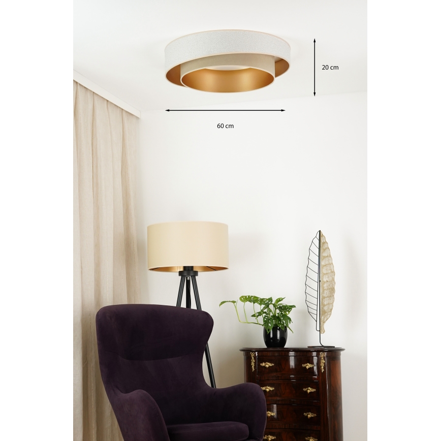 Brilagi - LED loftlampe VEGAS SHINE LED/24W/230V diameter 60 cm beige/cremefarvet