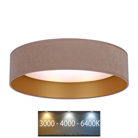 Brilagi - LED loftlampe VELVET LED/12W/230V diam. 30 cm 3000K/4000K/6400K beige/guldfarvet
