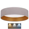Brilagi - LED loftlampe VELVET LED/24W/230V 3000/4000/6400K cremefarvet/guldfarvet