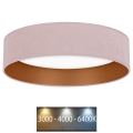Brilagi - LED loftlampe VELVET LED/24W/230V 3000/4000/6400K pink/guldfarvet