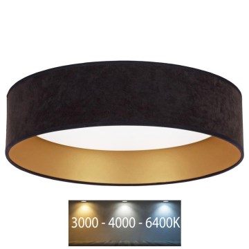 Brilagi - LED Loftlampe VELVET LED/24W/230V Ø 40 cm 3000/4000/6400K sort/guld