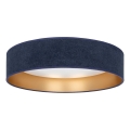 Brilagi - LED loftlampe VELVET SIMPLE LED/24W/230V 3000K Ø 45 cm blå/guld