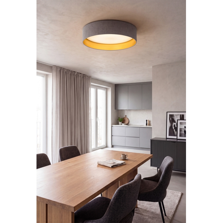 Brilagi - LED loftlampe VELVET SIMPLE LED/24W/230V 3000K Ø 45 cm grå/guld