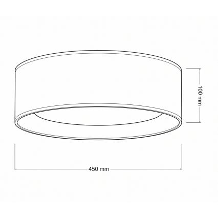 Brilagi - LED loftlampe VELVET SIMPLE LED/24W/230V 3000K Ø 45 cm grå