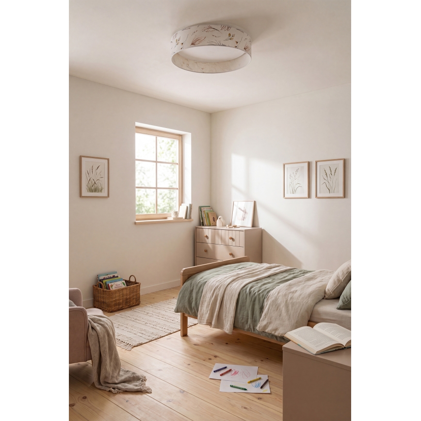 Brilagi - LED-loftlampe VELVET SIMPLE LED/24W/230V/3000K Ø 45 cm hvid/blomster