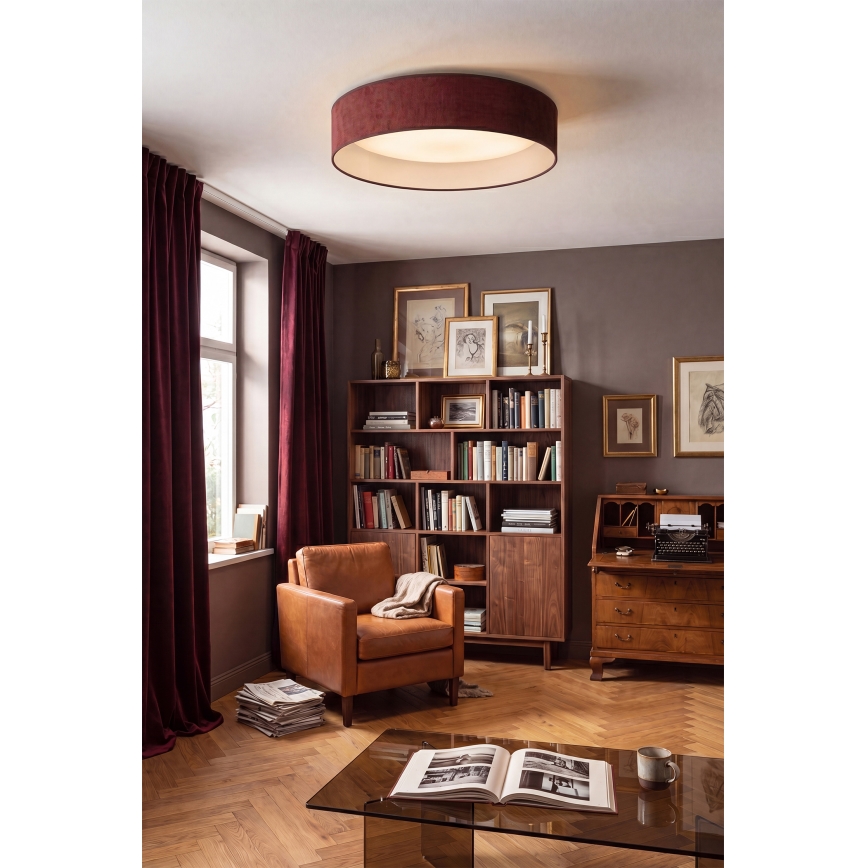 Brilagi - LED-loftlampe VELVET SIMPLE LED/24W/230V 3000K Ø 45 cm vinrød
