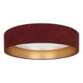 Brilagi - LED loftlampe VELVET SIMPLE LED/24W/230V 4000K Ø 45 cm vinrød/guld