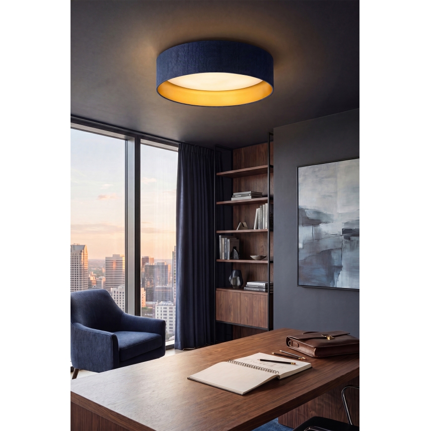 Brilagi - LED-loftlampe VELVET SIMPLE LED/36W/230V 3000K Ø 55 cm blå/guld