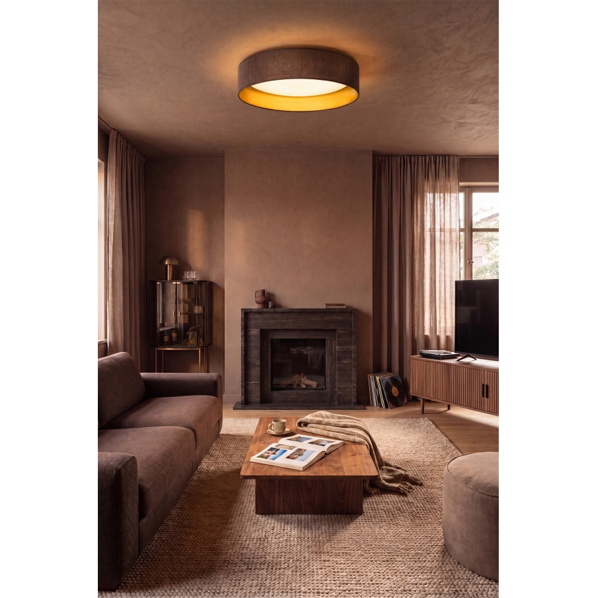 Brilagi - VELVET SIMPLE LED loftlampe 36W/230V 3000K Ø 55 cm brun/guld