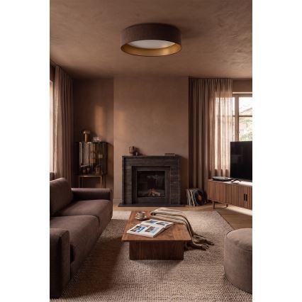 Brilagi - VELVET SIMPLE LED loftlampe 36W/230V 3000K Ø 55 cm brun/guld