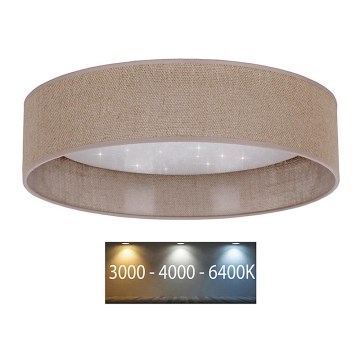 Brilagi - LED loftlampe VELVET STAR LED/24W/230V diam. 40 cm 3000K/4000K/6400K brun