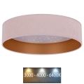 Brilagi - LED loftlampe VELVET STAR LED/24W/230V diam. 40 cm 3000K/4000K/6400K pink/guldfarvet