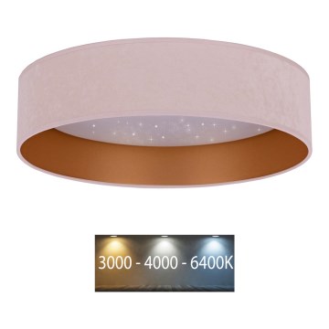 Brilagi - LED loftlampe VELVET STAR LED/24W/230V diam. 40 cm 3000K/4000K/6400K pink/guldfarvet