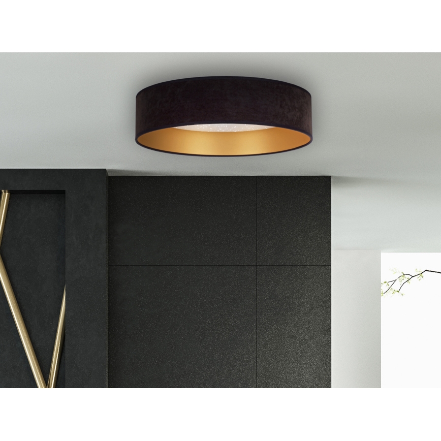 Brilagi - LED loftlampe VELVET STAR LED/24W/230V diam. 40 cm 3000K/4000K/6400K sort/guldfarvet