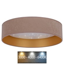 Brilagi - LED loftlampe VELVET STAR LED/36W/230V diam. 55 cm 3000K/4000K/6400K beige/guldfarvet