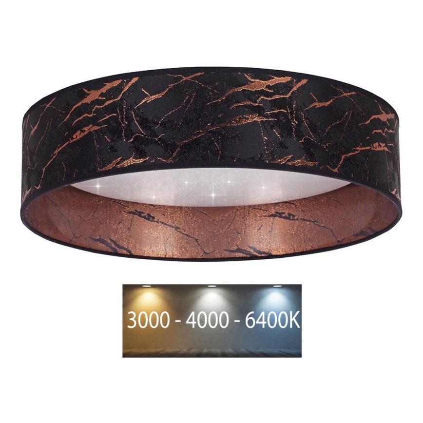 Brilagi - LED loftlampe VELVET STAR LED/36W/230V diam. 55 cm 3000K/4000K/6400K sort/kobberfarvet