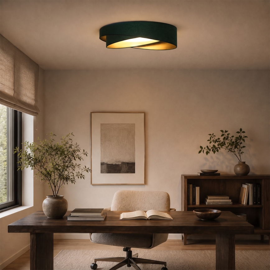 BRILAGI - LED-loftlampe VELVET TWIST LED/24W/230V 4000K Ø 55 cm grøn/guld