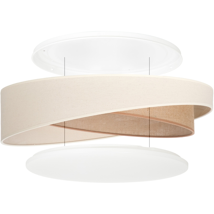 BRILAGI - LED loftlampe VELVET TWIST LED/24W/230V 4000K Ø 55 cm creme/beige