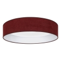 Brilagi - LED loftlampe VELVET VARI LED/24W/230V 3000/4000/6500K Ø 45 cm vinrød