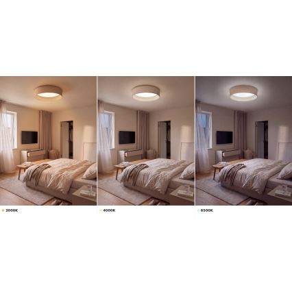 Brilagi - LED-loftlampe VELVET VARI LED/24W/230V 3000/4000/6500K Ø 45 cm beige