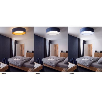 Brilagi - LED loftlampe VELVET VARI LED/24W/230V 3000/4000/6500K Ø 45 cm blå