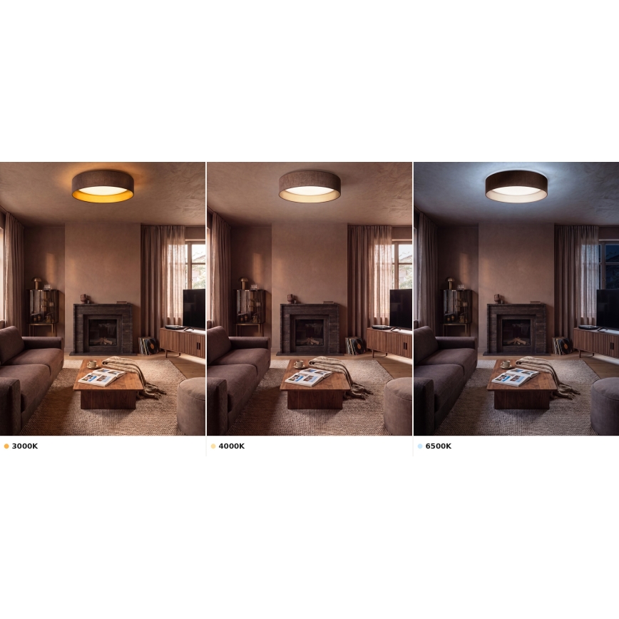 Brilagi - LED-loftlampe VELVET VARI LED/24W/230V 3000/4000/6500K Ø 45 cm brun/guld