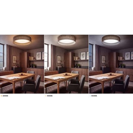 Brilagi - LED loftlampe VELVET VARI LED/24W/230V 3000/4000/6500K Ø 45 cm brun