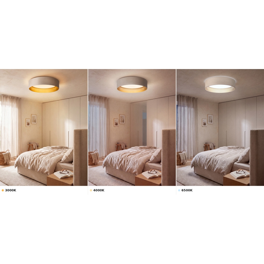 Brilagi - LED loftlampe VELVET VARI LED/24W/230V 3000/4000/6500K Ø 45 cm creme/guld
