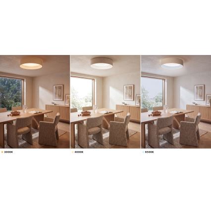 Brilagi - LED loftlampe VELVET VARI LED/24W/230V 3000/4000/6500K Ø 45 cm cremefarvet
