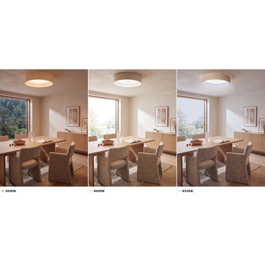 Brilagi - LED loftlampe VELVET VARI LED/24W/230V 3000/4000/6500K Ø 45 cm cremefarvet