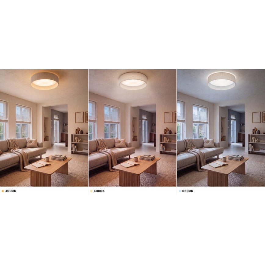 BRILAGI - LED loftlampe VELVET VARI LED/24W/230V 3000/4000/6500K Ø 45 cm cremefarvet