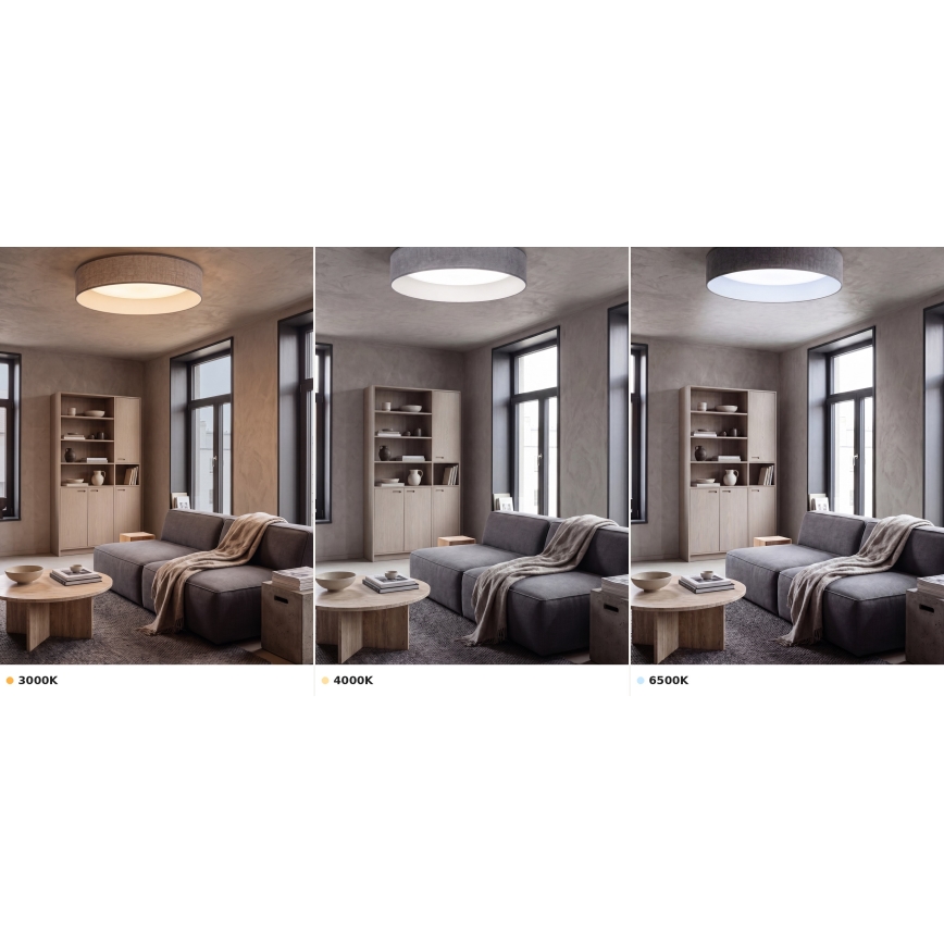BRILAGI - LED-loftlampe VELVET VARI 24W/230V 3000/4000/6500K Ø 45 cm grå
