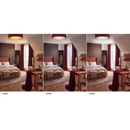 Brilagi - LED loftlampe VELVET VARI LED/24W/230V 3000/4000/6500K pr. 45 cm vinrød/guld
