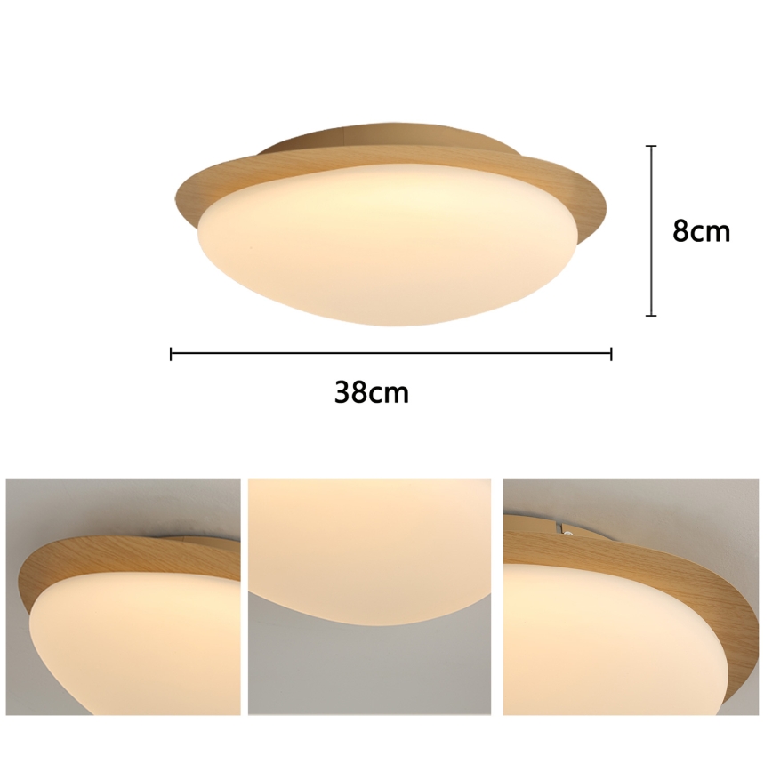Brilagi - LED loftlampe VISBY WOOD LED/18W/230V Ø 38 cm brun