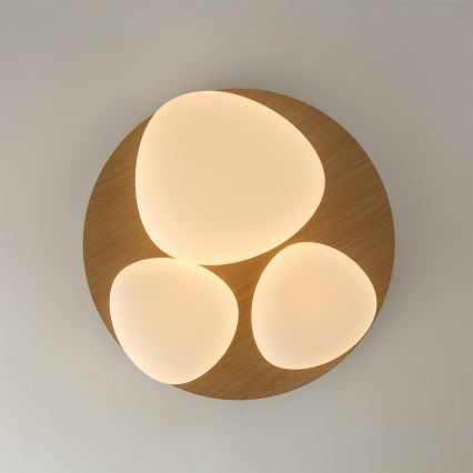 Brilagi - LED loftlampe VISBY WOOD LED/36W/230V Ø 50 cm brun