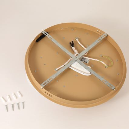 Brilagi - LED loftlampe VISBY WOOD LED/36W/230V Ø 50 cm brun