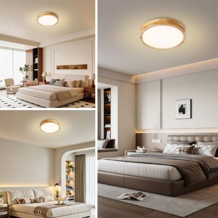 Brilagi - LED loftlampe WOODLINE LED/24W/230V 3000/4000/6000K eg Ø 30 cm