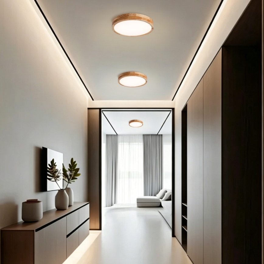 Brilagi - LED loftlampe WOODLINE LED/24W/230V 3000/4000/6000K eg Ø 30 cm