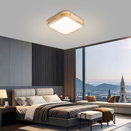 Brilagi - LED loftarmatur WOODLINE SQUARE LED/32W/230V 3000/4000/6000K eg 30x30 cm