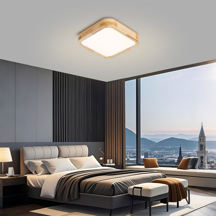 Brilagi - LED loftarmatur WOODLINE SQUARE LED/32W/230V 3000/4000/6000K eg 30x30 cm
