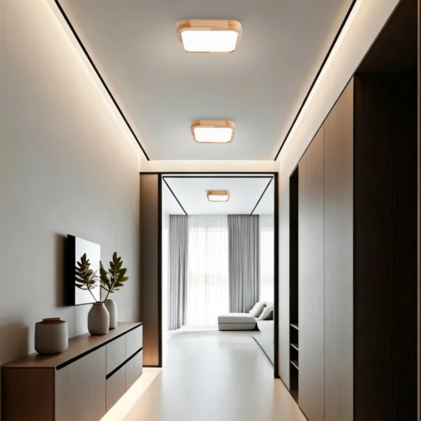 Brilagi - LED loftarmatur WOODLINE SQUARE LED/32W/230V 3000/4000/6000K eg 30x30 cm